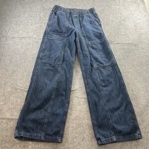 Gap Pull On Jeans Womens XS Jeans Dark Wash Denim Stretch Cargo Pockets